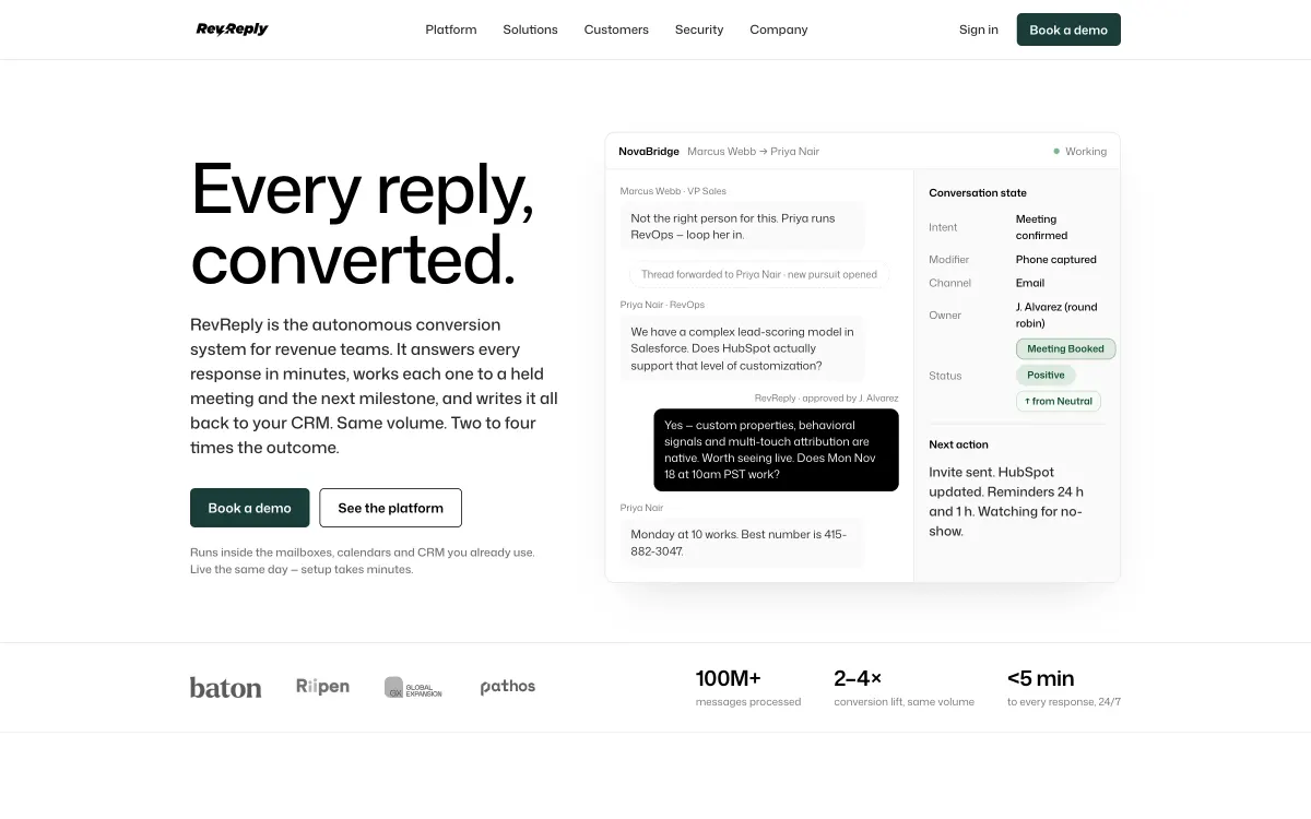 RevReply website