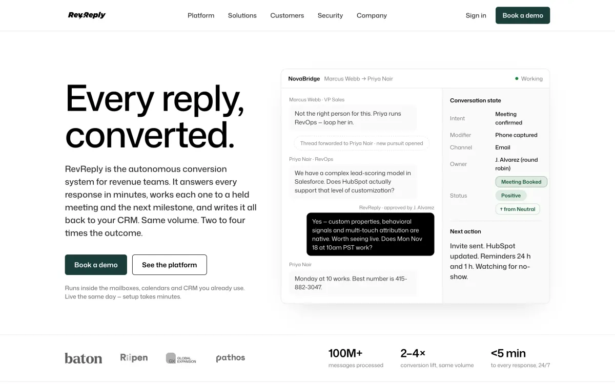 RevReply website