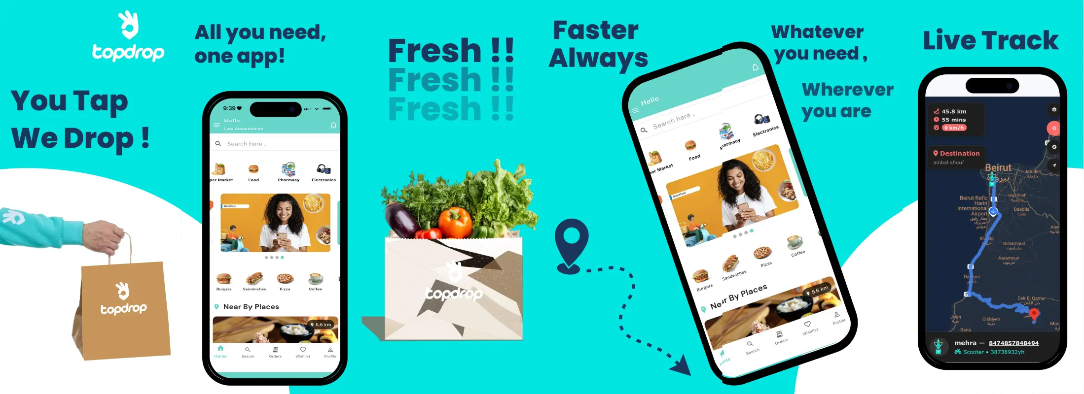 TopDrop app screens